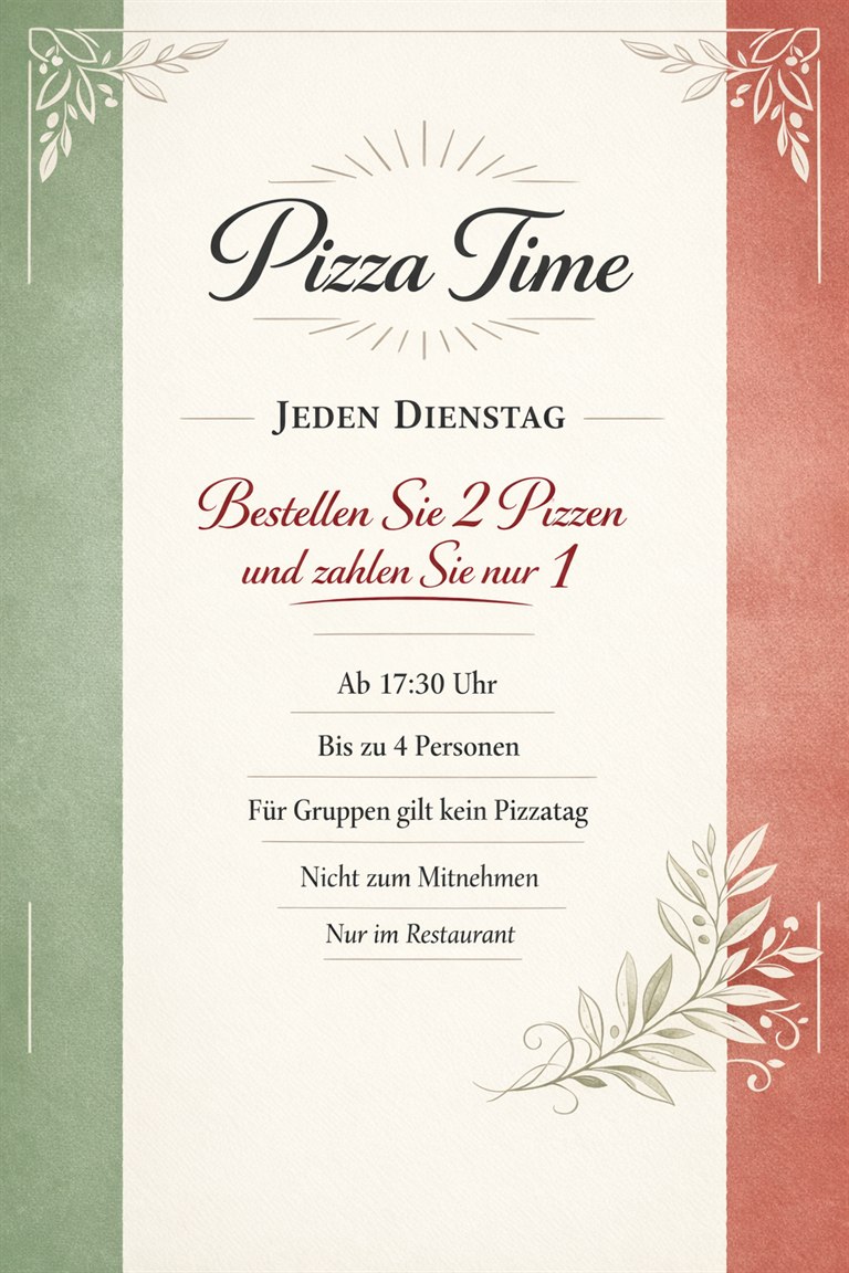 Bella Vita Pizza Time Poster